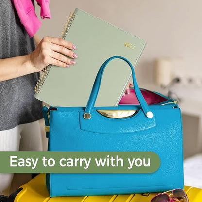 SUNEE 2026 Weekly & Monthly Planner 9"x11.2"- 12 Month (January 2026 - December 2026), Vegan Leather Cover, Pocket, Bookmark, Notes, Monthly Tab, Sage Green