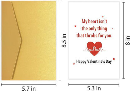 Naughty Valentines Day Card for Her, Funny Valentine's Day Card for Girlfriend, My Heart Isn't The Only Thing That Throbs for You