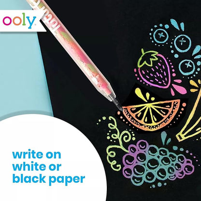 Ooly Scented Tutti Fruitti Color Changing Gel Pens Set of 6-1.00mm NIB, Easter Activities for Kids, Color Changing as you Write, Pens for Kids, Adults, Art and Stationery Supplies