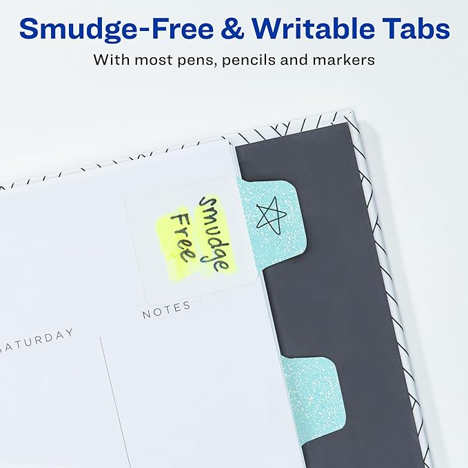 Avery Mini Ultra Tabs, 1" x 1.5", Pastel Sparkle Shimmer Designs, 32 Repositionable Page Tabs (74149)