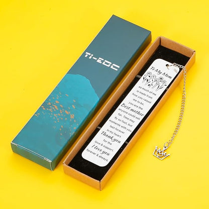 Mother of The Bride Gifts, Mother’s Day Gifts, Best Mom Ever Bookmark for Mom Mother Mommy Grandma from Teens Valentine’s Day Christmas Gift Book Lovers Gift