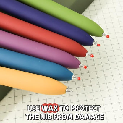 UIXJODO 6 Pcs Gel Pens 0.5mm Quick Dry Black Ink Pens Fine Point Smooth Writing Pens, Cute Office and School Supplies Gifts for Women Teacher Students (6 Pcs Vintage Gold)