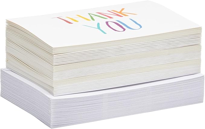 Juvale 48 Pack 4x6-inch Bulk Thank You Cards with Envelopes - Appreciation Gift Note for Teachers and Kids (6 Assorted Designs)