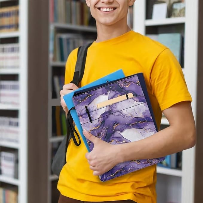 COEQINE Fashion Marble Book Covers for Paperbacks 9x11 Inch Portable Book Sleeves for Book Lovers Protector Paperbacks with Front Pockets