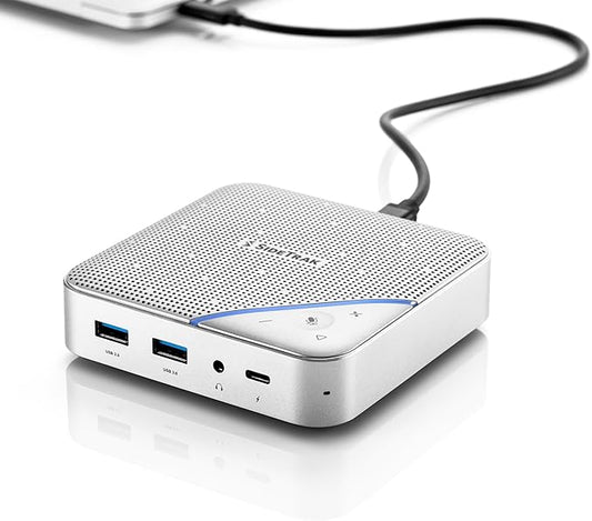 SideTrak Speakerphone Hub | Portable Audio Docking Station with 360° Sound Input and Smart Noise Cancellation | Conference Speaker and Microphone | Office Speaker and Speakerphone for Laptop