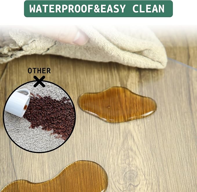 Clear Chair Mat for Hardwood Floors - 48''x60'' Heavy Duty Office Chair Mat, Rectangle Rolling Chair Mat for Hardwood, PVC Protector Hard Floor Mat for Computer&Desk Chair (48'' x 60'')