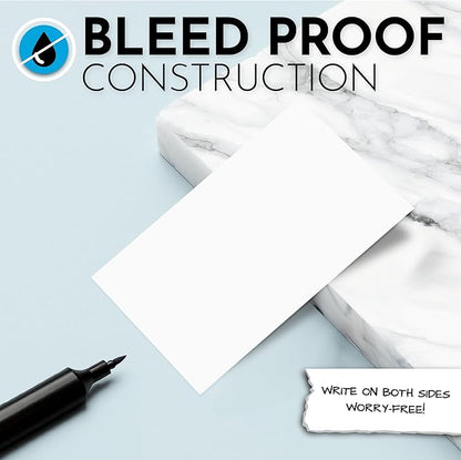 Home Advantage 5x7 Blank Index Cards - Our 50 Pack of Blank Notecards Use Heavy Duty Cardstock to Make Them Bleed Proof - These Plain Index Cards Make Perfect Blank Flashcards & Blank Note Cards