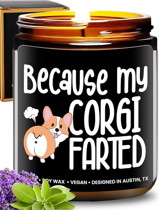 Funny Corgi Candle, Corgi Gifts for Corgi Lovers Women & Men, Corgi Gifts for Him, Cute Corgie Lovers Gift, Unique Corgi Gifts for Her, Ideal Corgie Lovers Gift for Birthday, Christmas, Gift-Ready