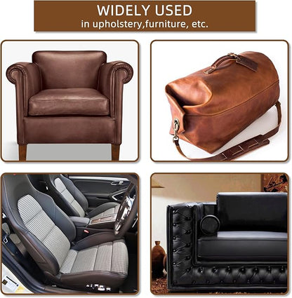 CHEIGHY Self-Adhesive Leather Repair Patch Kit for Furniture, Sofas, Car Seats, Chairs, Shoes - 17x79 Inch Light Brwon PU Leather Repair Tape for Couch (Waterproof, Durable, Easy to Use)