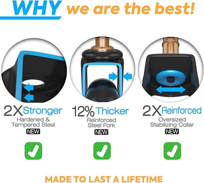 Office Chair Wheels for IKEA Chairs ONLY | Soft Rubber Computer Chair Caster Wheels Protect Your Hardwood Floors Better Than Any Office Chair Mat, Set of 5 Desk Chair Wheels, No Scratching or Marking.