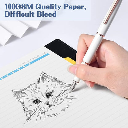 A5 Refills Paper, A5 Binder Planner Loose Leaf Paper, 120 Sheets (240 Pages) 6-Hole Notebook Refills for 6-Ring Refillable A5 Ring Binder Notebook Planner, Lined Paper Creamy Color