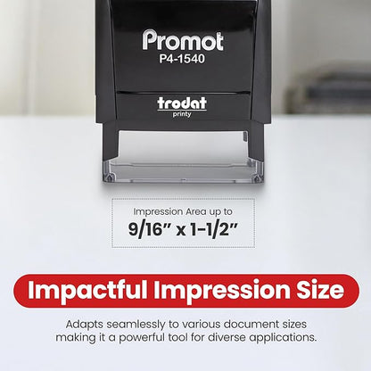Promot Received Self Inking Rubber Stamp - Refillable Received Stamper - Business, Bookkeeping, Ordering, Accounting, Work, Office Stamps - Red Ink