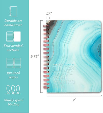 Compendium Spiral Notebook - This just might be the day you've been waiting for. — A Designer Spiral Notebook with 192 Lined Pages, College Ruled, 7.5”W x 9.25”H