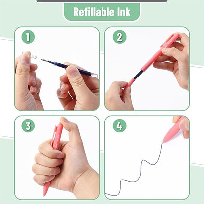 Mr. Pen- Retractable Gel Pens, 12 Pack, Blue Ink, Celestial Color Barrels Gel Pens, Gel Pens Fine Point 0.5mm, Retractable Pens, Cute Pens, Gel Ink Pens, Aesthetic Pens for Journaling Fine Tip Pens