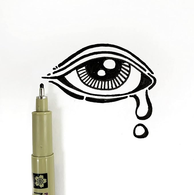 SAKURA Pigma Micron Fineliner Pens - Archival Black Ink Pens - Pens for Writing, Drawing, or Journaling - Assorted Point Sizes - 6 Pack