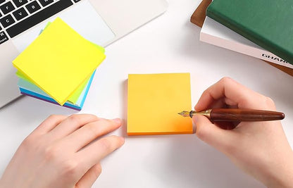 (8 Pads) Pop-up Sticky Notes 3x3 Inches, 8 Bright Colors Super Sticky Notes, Clean Removal, Recyclable, 84 Sheets/pad