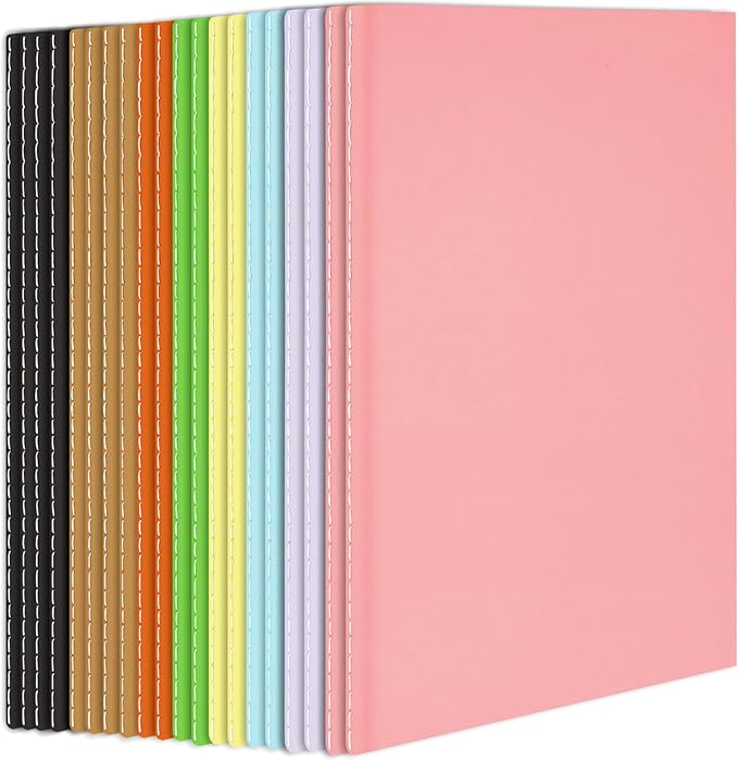 20 Pack Blank Books for Kids - 5.5"x 8.3", 60 Pages - Small Journals Bulk, Girls Notebooks for Drawing & Writing, Sketchbooks w/Colorful Soft Cover, Unlined Paper, A5 Travel Size