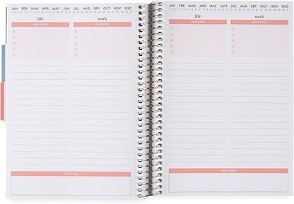 Erin Condren A5 Spiral Work Life Balance Journal | Features Pages of Thick, Bleed Resistant 80 lb. Paper to Boost Productivity