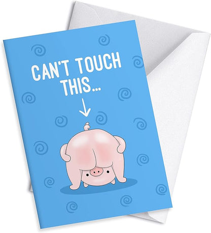 ALY LOU Naughty Anniversary Card for Her Him/Husband Boyfriend/Girlfriend Wife/Sarcastic Birthday Greeting Card (Can't Touch This ...)