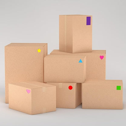 2016 PCS Multi-Shaped Color Coding Stickers 7 Colors 6 Shape Coding Labels Dot Stickers for Toddlers Kid DIY Student Classroom,Office,Etc(Round,Hearts,Stars,Triangle,Square,Rectangle)