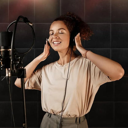 YOUEON 12 Pcs Black Felt Bulletin Board for Wall 12" x 12", Black Cork Board Alternative with Pushpins & Self Adhesive Stickers, Soundproof Wall Tiles, Pin Boards for Home Office School