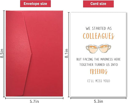 Coworker Leaving Card - Heartfelt & Funny Farewell Cards for Colleagues, Bosses & Friends