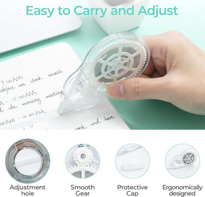 M&G 5 pack Correction Tape，131.2 Feet correction tape, Total 656FT/200M, Easy to Use Applicator for Instant Corrections, Study Supplies and Office Products