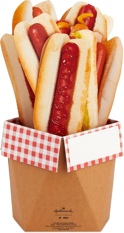 Hallmark Funny Pop Up Birthday Card (Hot Dog Bouquet) Paper Wonder Shoebox 3D Card