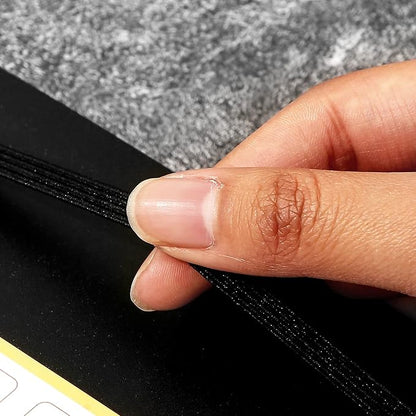 Dot Grid Spiral Notebook A5 Spiral Bullet Dotted Journal 160 Pages Thick Dot Paper Notebooks Plastic Hardcover Spiral Notebook 5x7 Wire Bound Notebooks for Note Taking School Office Supplies,Black