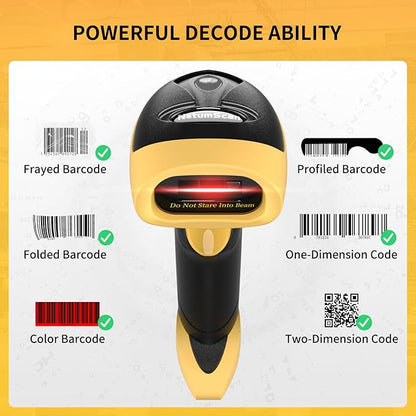 Handheld USB 1D 2D Barcode Scanner Reader for Computers, NetumScan Handheld Wired Automatic QR Bar Code Scanners for Mobile Payment, Store, Supermarket, Warehouse