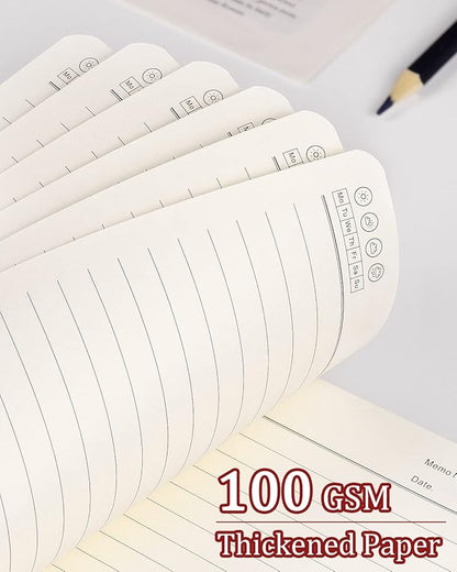 Spiral Notebooks A5 Lined 5Pcs College Ruled Journals Bulk Thick Paper for Work, Study, Notes Taking, Gifts 120 Pages/60 Sheets Kraft Brown