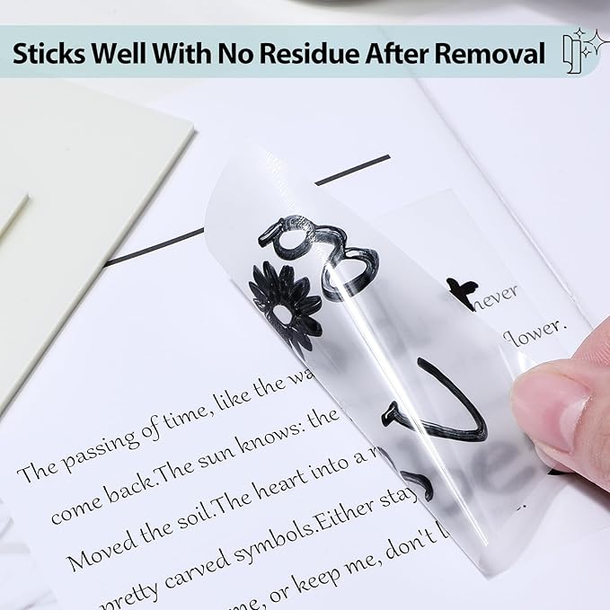 Transparent Sticky Notes, 3x3 inch Clear Sticky Notes, Self-Adhesive Waterproof Translucent Sticky Notes for Annotation College School and Office Supplies - 300 Sheets