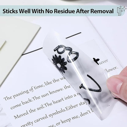 Transparent Sticky Notes, 3x3 inch Clear Sticky Notes, Self-Adhesive Waterproof Translucent Sticky Notes for Annotation College School and Office Supplies - 300 Sheets