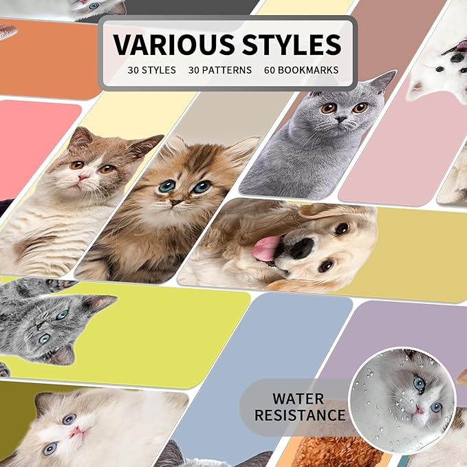 Bookmark, Book Markers for Reading, 60 PCS, Bookmarks for Adults, Teacher Bookmark, Book Mark, Bookmarks for Women Men Kid Teens, Blanner Bookmark, Cute Bookmark, Paper Bookmarks