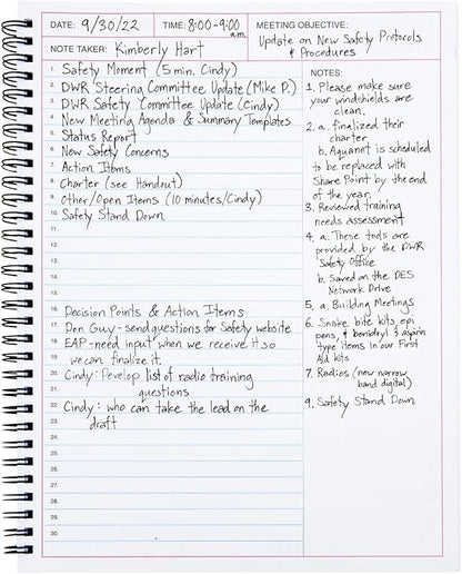 2 Pack Meeting Notebooks for Work, Spiral-Bound Daily Planner for Project Management, Office, Business, Note Taking, Organizer (160 Pages, 8.5 x 11 In)