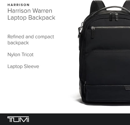 TUMI Harrison Warren Backpack - 15-Inch Laptop Backpack - Stylish Women's & Men's Backpack for Travel & Business - Black
