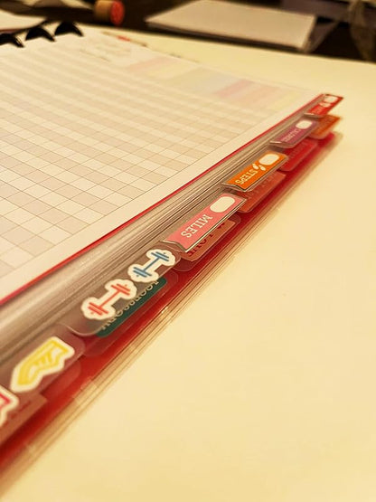 6 Clear Blank Binder Dividers for Discbound Planners Semi-Transparent (7-Disc Mini (4.5 x 7 in))