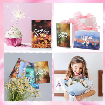 Zhanmai 80 Pack 4 x 6 Inch Religious Christian Birthday Cards Bulk with Scripture Assorted Bible Verse Designs Christian Blessings Birthday Cards with Envelopes (Dreamy Style)