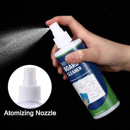 12 Pack Whiteboard Cleaner Spray 8.5oz Dry Erase Board Cleaner with 4 Cloths Non Toxic Dry Erase Cleaner Removes Stubborn Marks from Whiteboards