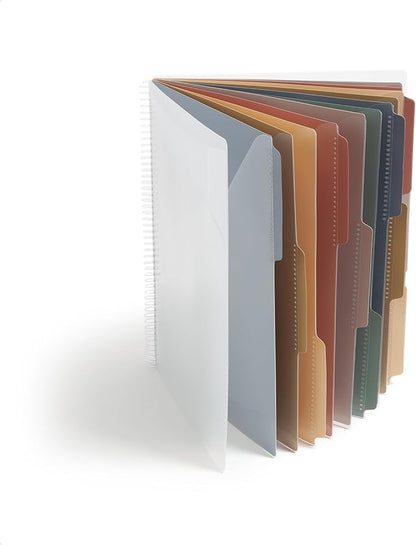 Smead Project Organizer, Office Supplies, 24 Pockets, Clear Cover with Assorted Bright Tabs, Tear Resistant Poly File Organizer, Document Organizer with 1/3-Cut Tabs, Letter Size (89213)