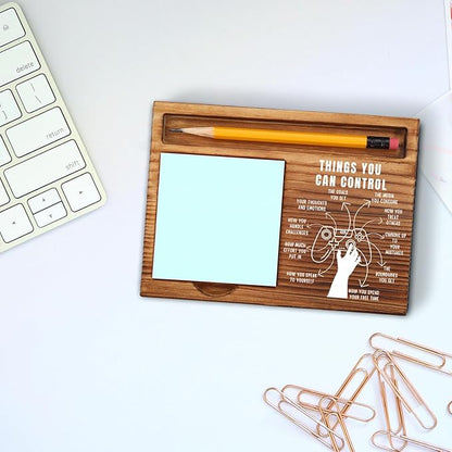 Things You Can Control Mental Health Sticky Note Holder, Therapy Office Decor Calm Corner School Counselor Office Psychologist Gifts, Self Care CBT Self-Stick Note Pad Holders ZSS37