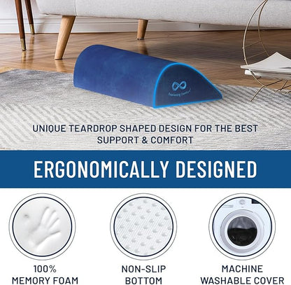 Foot Rest for Under Desk at Work - Memory Foam Office Foot Stool & Under Desk Footrest Leg Elevation Pillow for Gaming & Home Office, Supports Posture