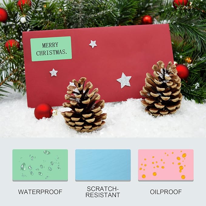 Misofuki 2.25x1.25 1000 Labels Rectangular White Direct Thermal Stickers Labels Roll Compatible with Zebra, Rollo, MUNBYN, Self-Adhesive Direct Thermal Labels