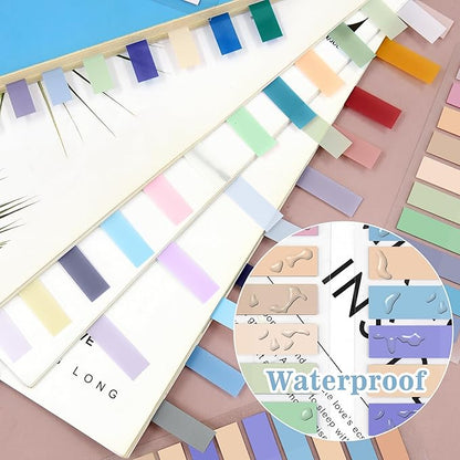 SIQUK 4200 Pieces Sticky Tabs for Annotating Books Tabs Morandi Sticky Flags Clear Transparent Page Markers Strip Page Flags Colored Tabs Writable and Repositionable Book Annotation Tabs