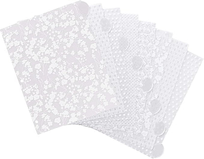 Avery Insertable Style Edge Plastic Dividers for 3 Ring Binders, 8-Tab Set, Assorted White Frosted Designs, 1 Set (11291)