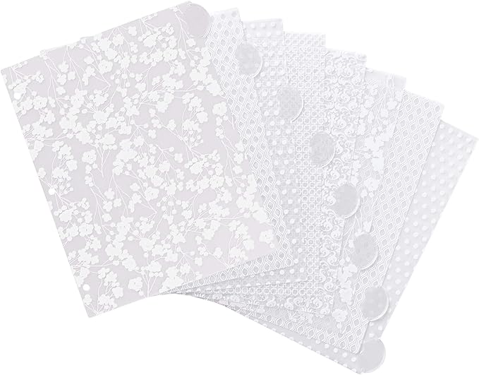 Avery Insertable Style Edge Plastic Dividers for 3 Ring Binders, 8-Tab Sets, Assorted White Frosted Designs, 24 Sets, 192 Divider Tabs (11291)