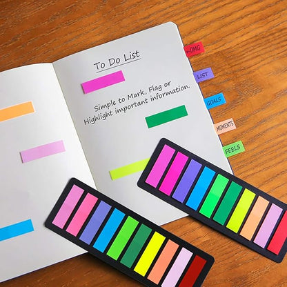 KICNIC Page Markers Sticky Index Tabs, Arrow Flag Tabs Colored Sticky Notes for Page Marker Bookmarks [10 Primary Colors, 750 Pieces] Sticks Securely, Removes Cleanly