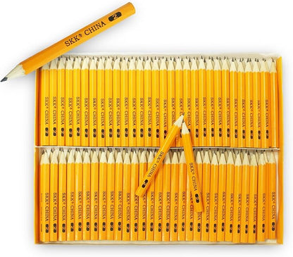 SKKSTATIONERY Golf Pencils 120Pcs Pre-sharpened Half Pencils 3.5" Pencils Break-Resistant Lead No. 2#2 HB pencil, Hexagon, Sharpened, 120/box.