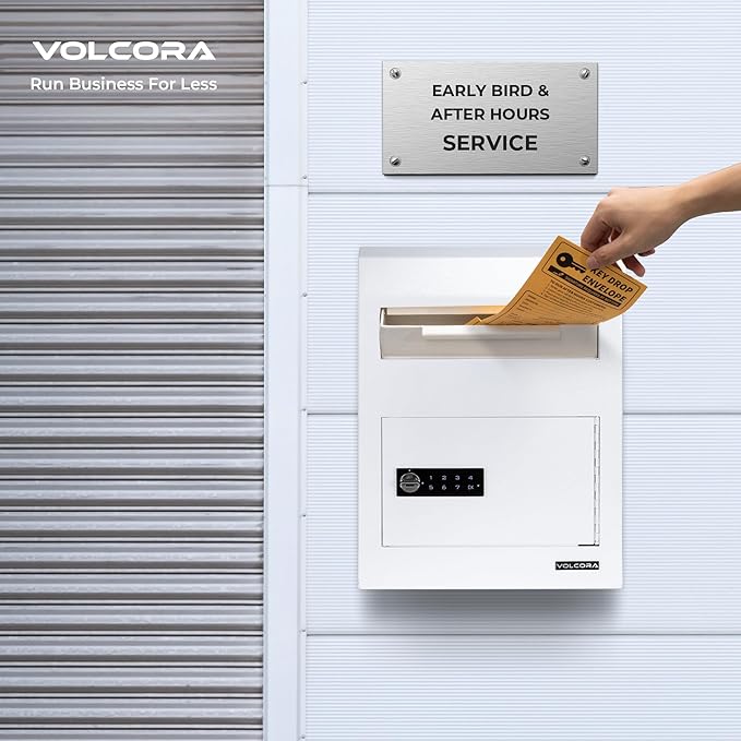 Volcora 500 Pack Key Drop Off Envelopes for After Hours, Night Drop Key Envelopes for Auto Shop Repair, Self Adhesive Envelope for Service Drop Box Overnight, Early Bird, Bussines 4 1/2 x 10 3/10 in
