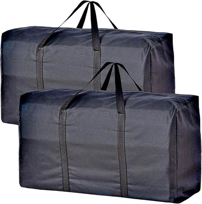 Extra Large Storage Bag for Moving 2 PCS Travel Bag Waterproof Large Moving Bag with Double Zippers and Reinforced Handles Large Capacity Duffle Bag for Moving Traveling Home Storage Packing